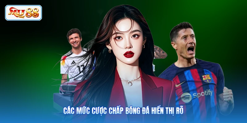 Các mức cược chấp bóng đá hiển thị rõ
